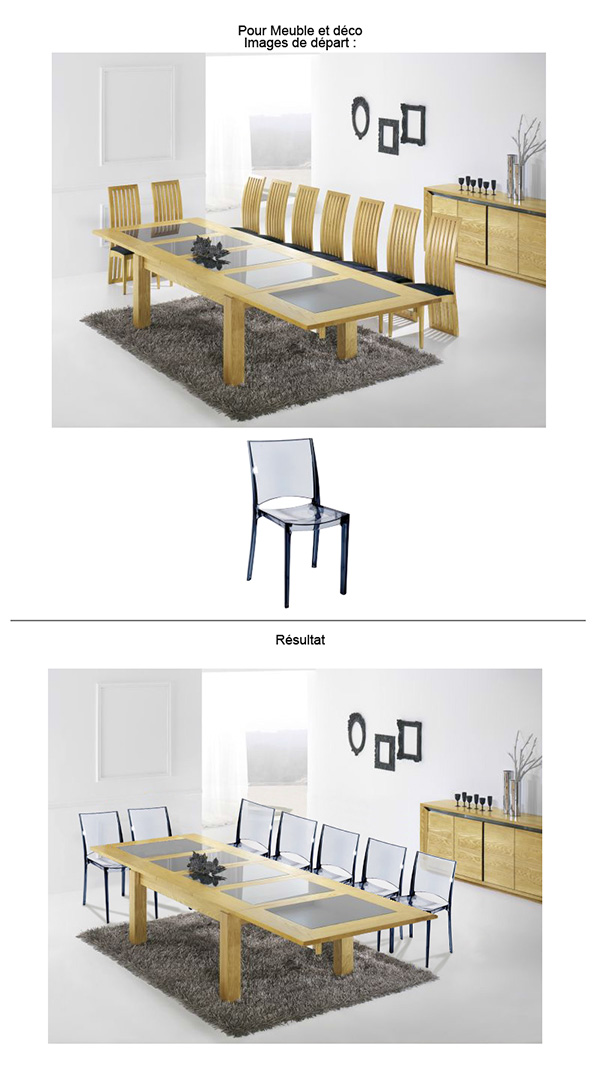 Studio Prépresse - Photomontage - table et chaise