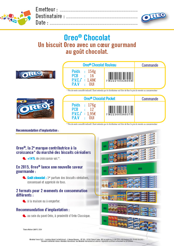  commerciale, plan de vente biscuit