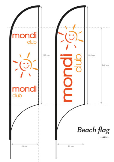 Studio Prépresse en conception de charte graphique et beach flag