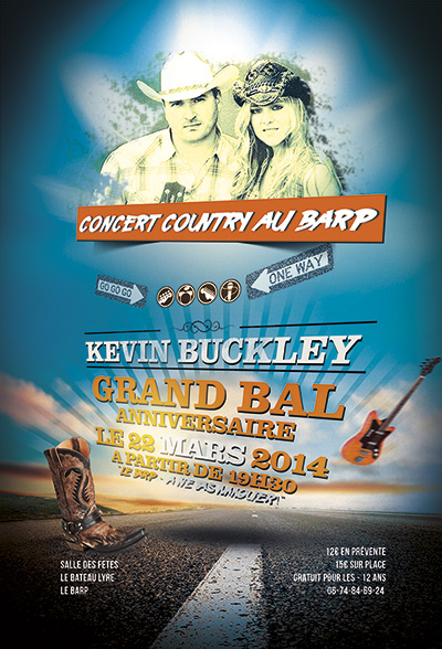 Studio Prépresse - Création d'affiche de concert country