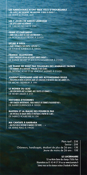 Studio Prépresse création de flyer de théâtre