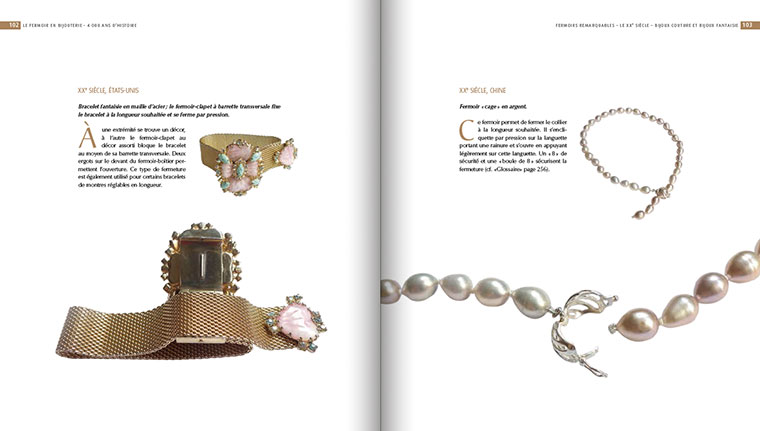 Studio Prépresse - Création maquette de livre d'art sur les fermoirs en bijouterie