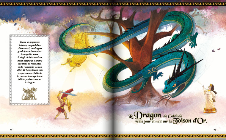 Studio Prépresse - Création mise en page de livre jeunesse sur la mythologie et les dragons