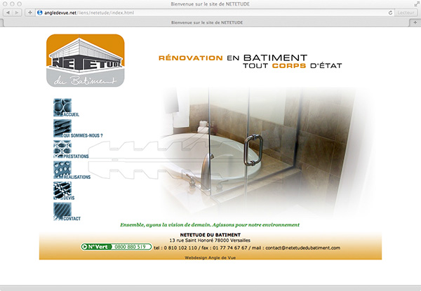 Studio Prépresse - Creation de site internet pour une entreprise de renovation en bâtiment