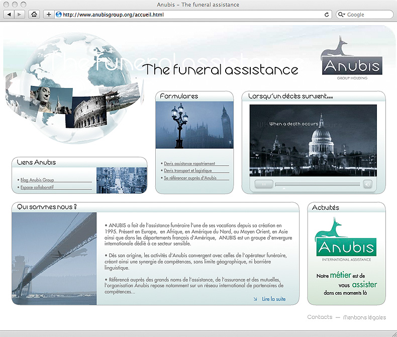 Studio Prépresse - Creation de site web pour de l'assistance funéraire