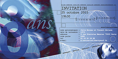 Studio Prépresse - Mise en page de carte d'invitation